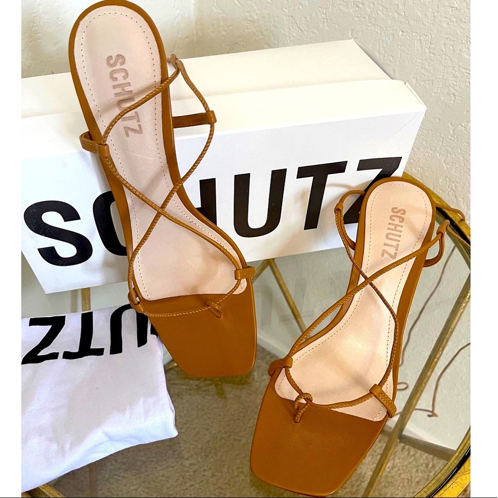 Schutz Antosha Sandals in color raw Sienna